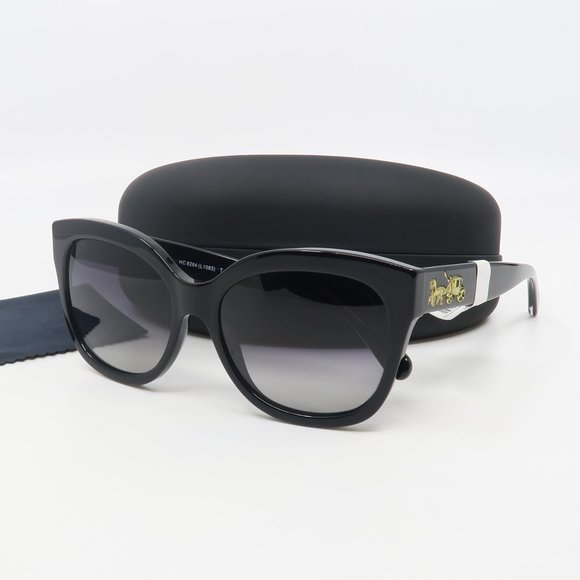 Coach HC 8264 5002T3 New Black Gradient Polarized Glasses with generic case
